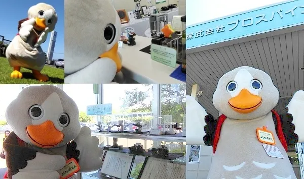 大崎市のゆるキャラ「パタ崎さん」が当社に遊びに来てくれました